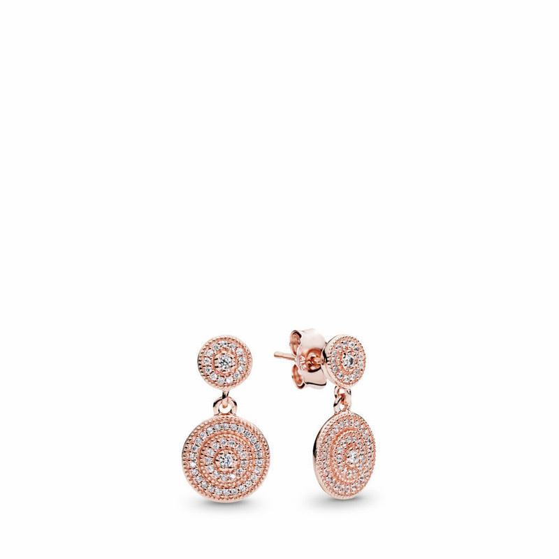 Pandora Australia Rose™ Radiant Elegance Drop Earrings | OLEQKI583